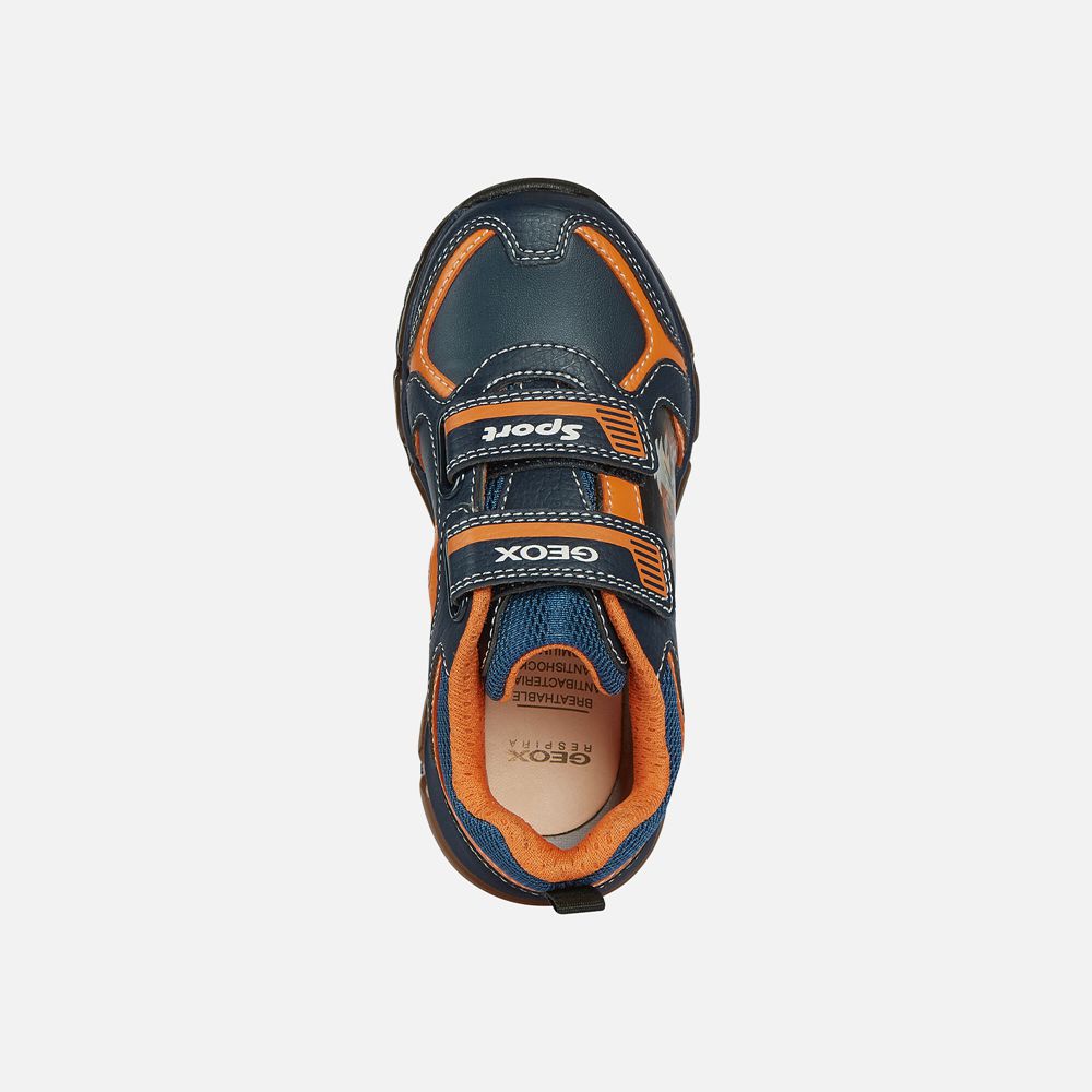 Tenis Geox Menino Azul Marinho/Laranja - Android - DIAVO8420